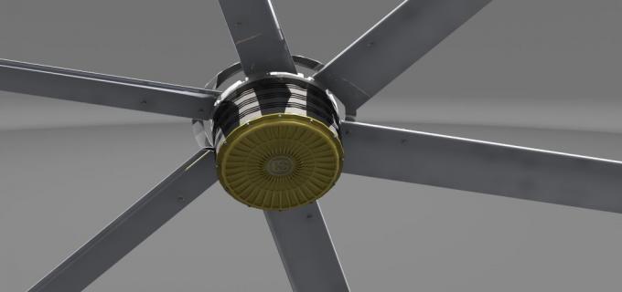 Έξοχος μεγάλος ανεμιστήρας αερόψυξης Hvls με τη μηχανή Pmsm για την ενέργεια - αποταμίευση Dan Ventilation