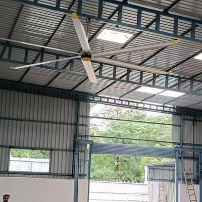 Καλή τιμή. 5.0m 16FT μόνιμος μαγνήτης συγχρονισμένος κινητήρας γιγάντιος αποθήκη ανεμιστήρας οροφής Sliver γκρι ODM εξατομικευμένη υποστήριξη σε απευθείας σύνδεση