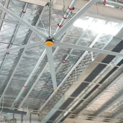 Καλή τιμή. 3 7,3m 24ft HVLS Βιομηχανικός μεγάλος ανεμιστήρας οροφής για αποθήκη εστιατόριο Ασημένιο αλουμίνιο σε απευθείας σύνδεση
