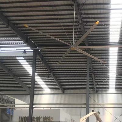 Καλή τιμή. 380V/220V 1.5KW HVLS Βιομηχανικός ανεμιστήρας οροφής για εξοικονόμηση ενέργειας ψύξης σε αποθήκες σε απευθείας σύνδεση