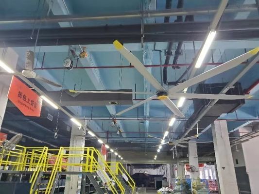 Καλή τιμή. Μεγάλος βιομηχανικός ανεμιστήρας οροφής PMSM HVLS 7.3m για εξαερισμό ψύξης αέρα σε απευθείας σύνδεση